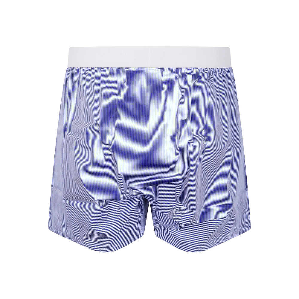 Striped-Pattern Cotton Boxer Shorts