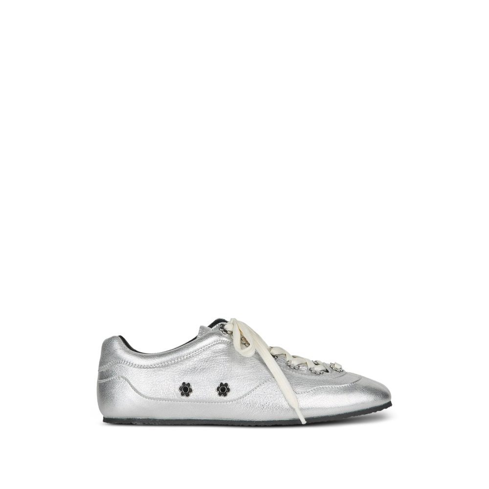 Cecilie Bahnsen CBBlaise Flower-embellished Leather Sneakers