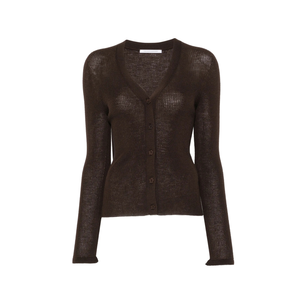 Cecilie Bahnsen CBFolke Flower-button Ribbed Cardigan