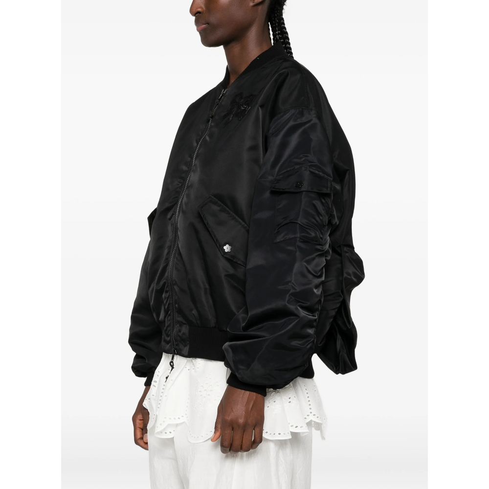 Bow-Detail Ruched Jacket