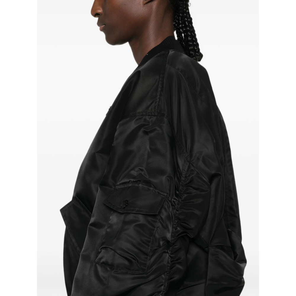 Bow-Detail Ruched Jacket