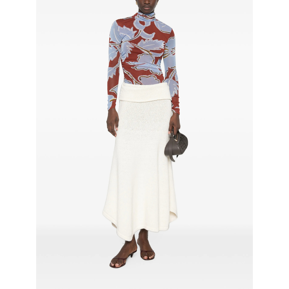 Logan Floral-Print High-Neck Top