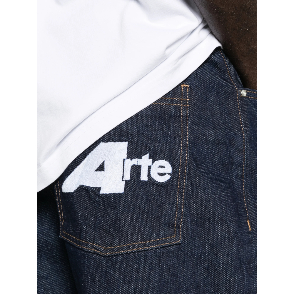 Logo-Embroidered Belt-Loop Jeans