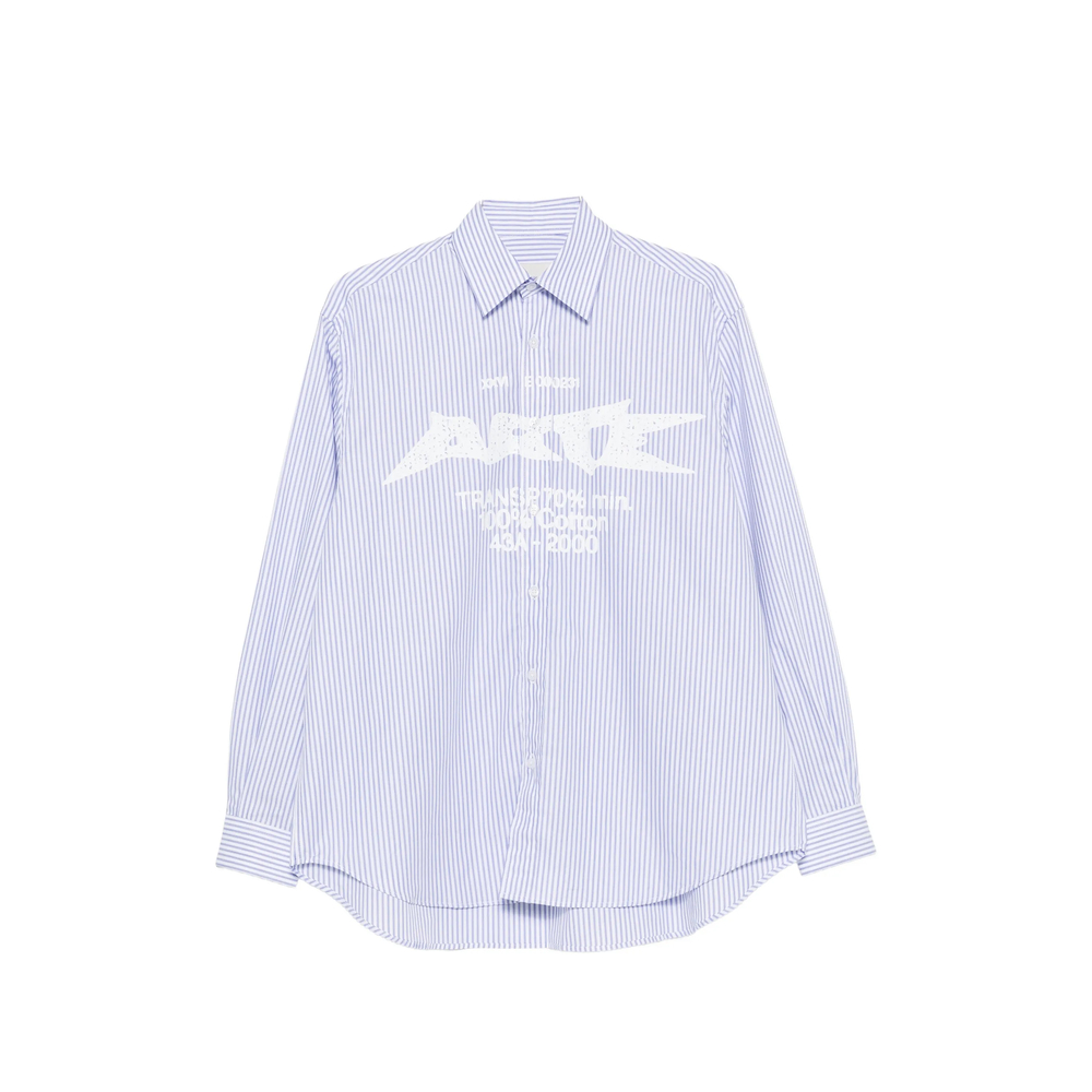 Arte Antwerp Logo-print Striped Shirt
