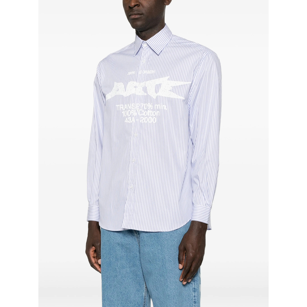 Composition Gallery Striped Graphic-Print Shirt