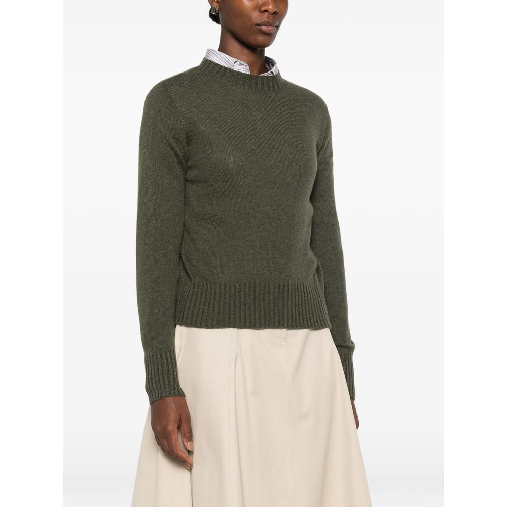 Long-Sleeve Ribbed-Trim Sweater