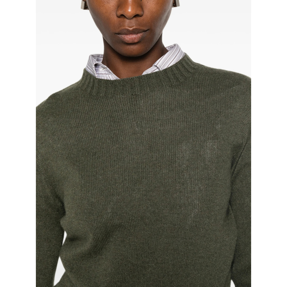 Long-Sleeve Ribbed-Trim Sweater