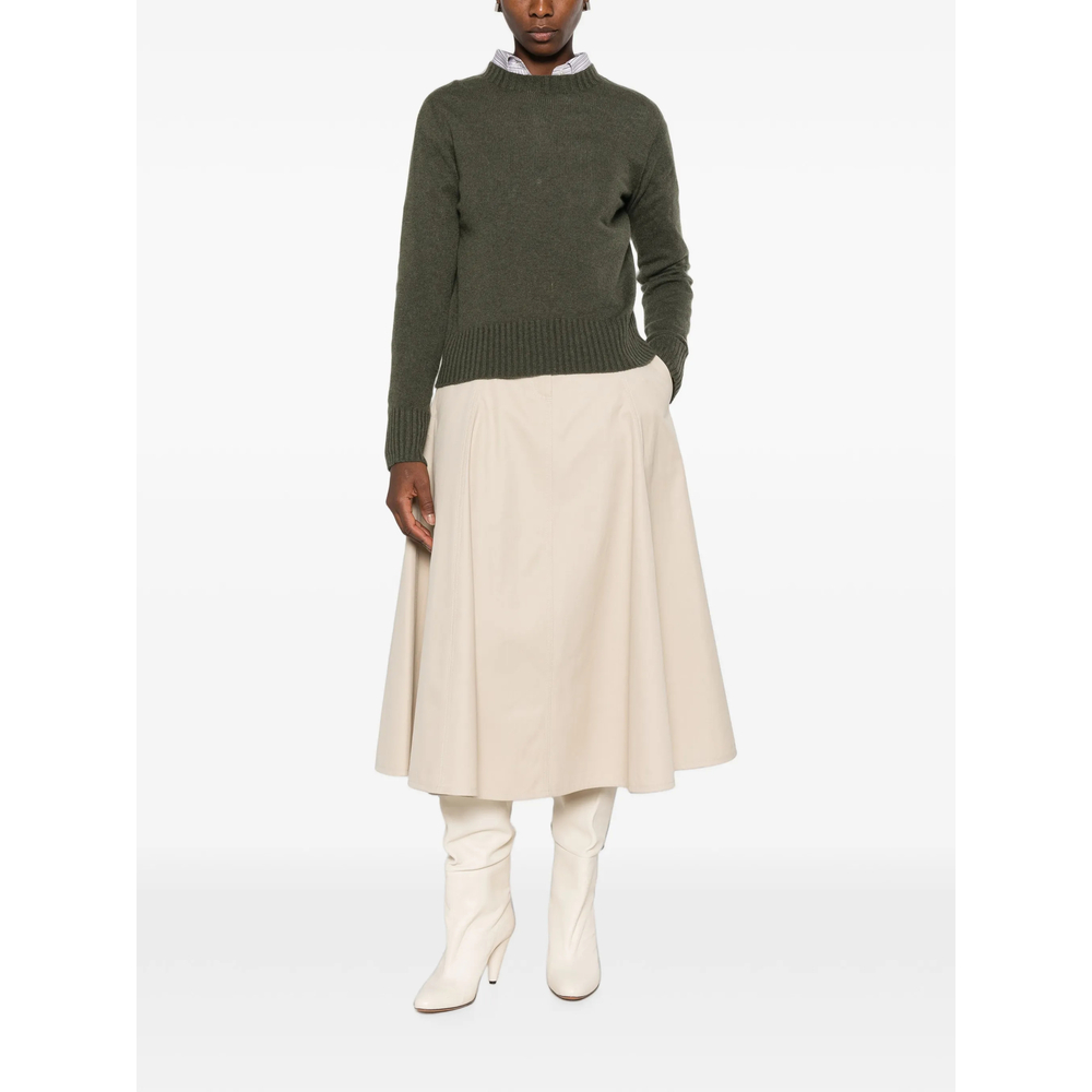 Long-Sleeve Ribbed-Trim Sweater