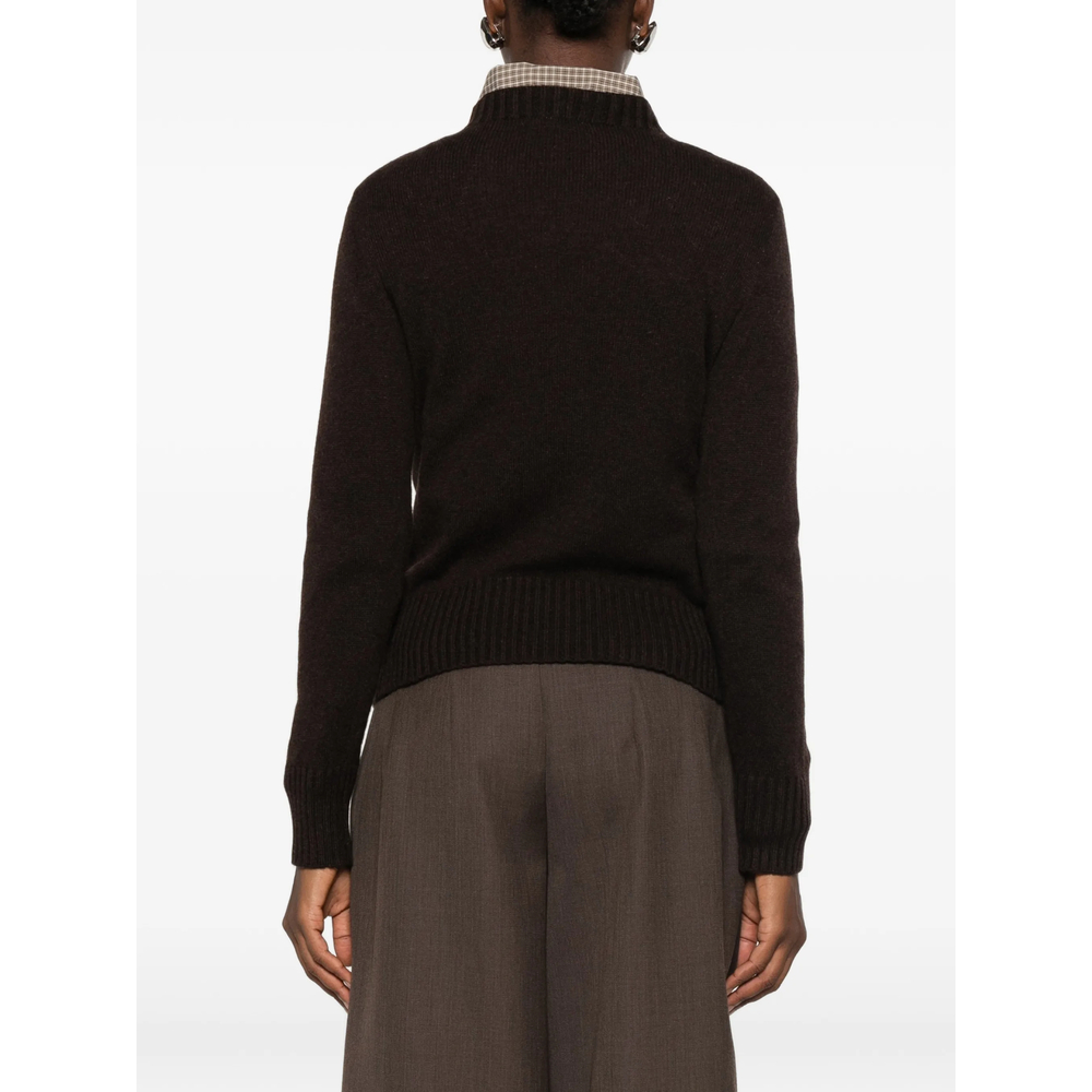 Ribbed-Trim Sweater