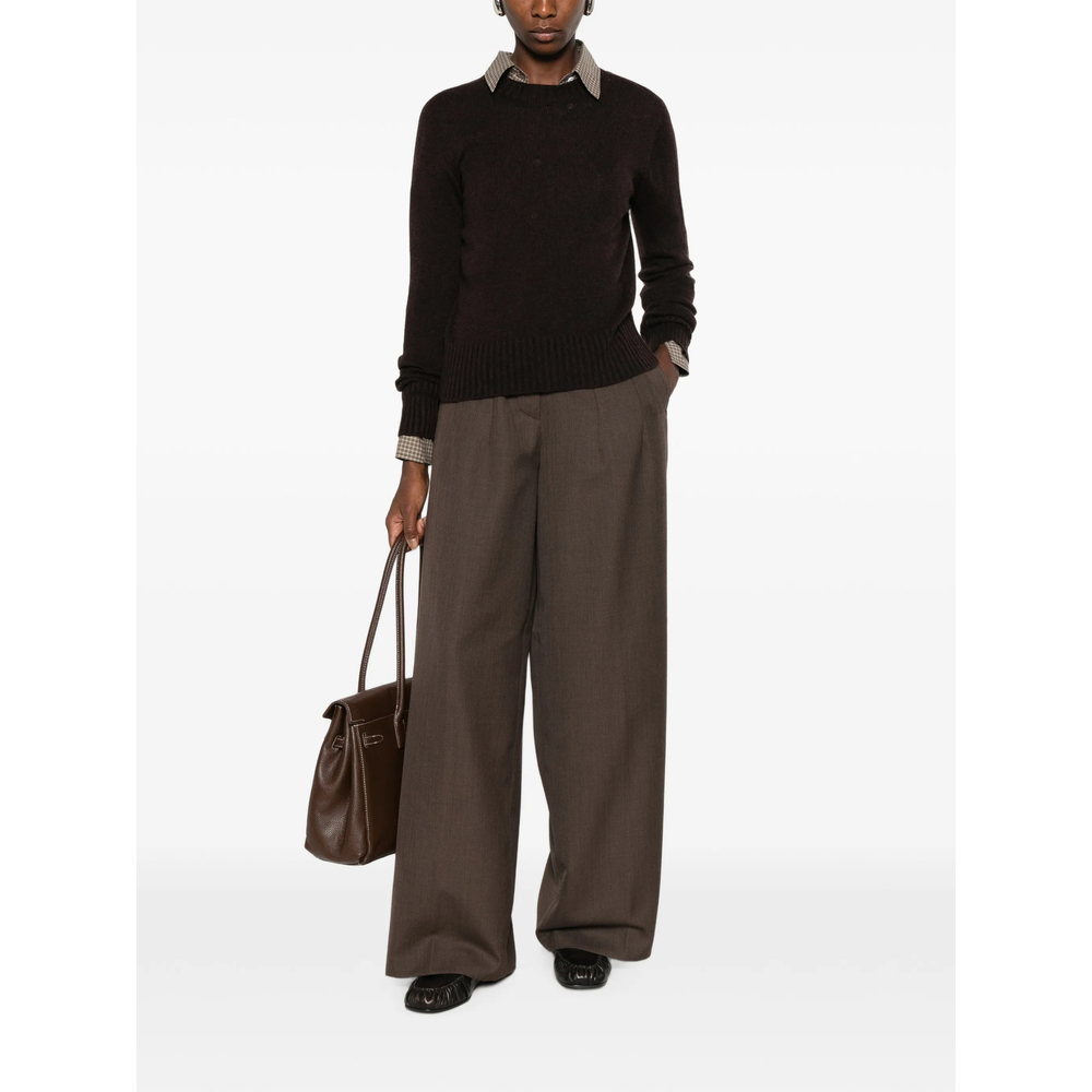 Ribbed-Trim Sweater