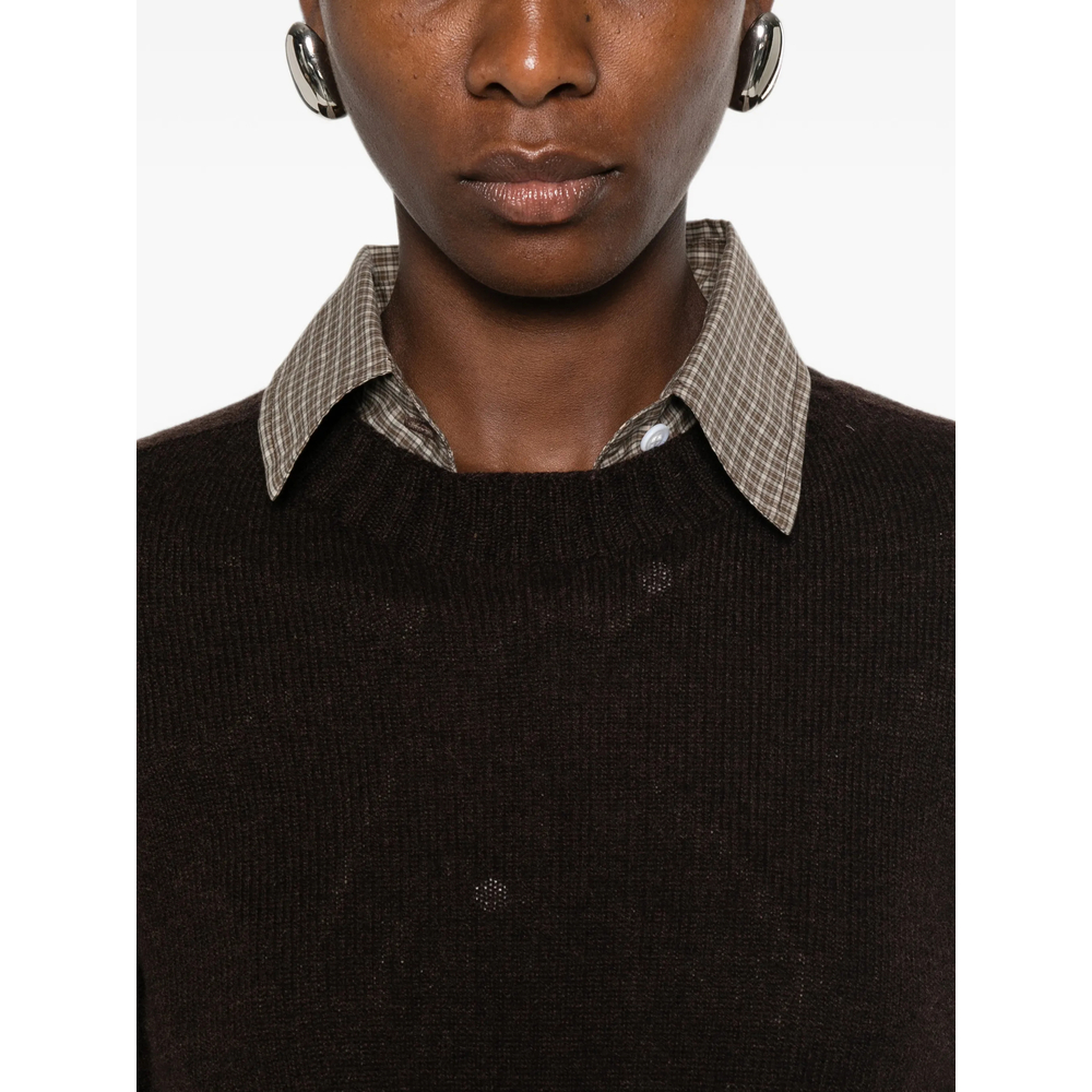 Ribbed-Trim Sweater