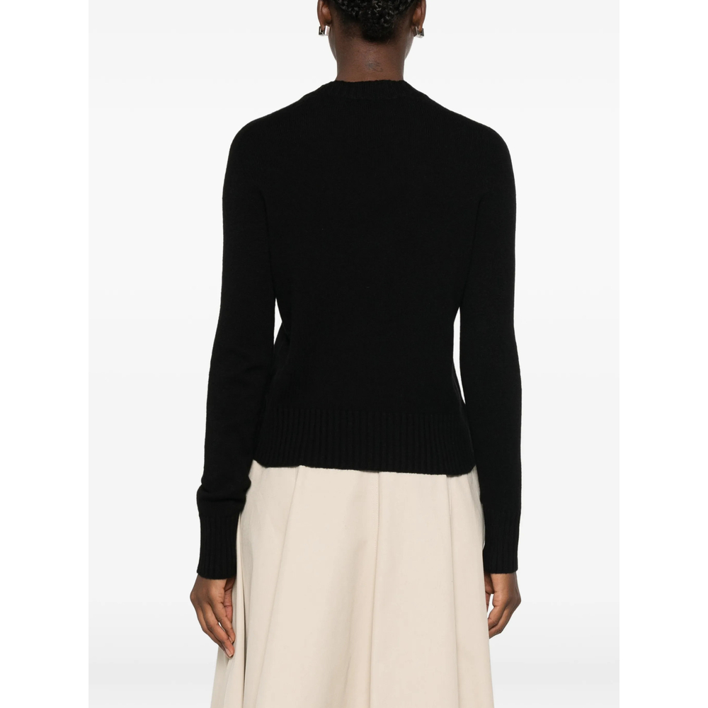 V-Neck Ribbed-Trim Sweater