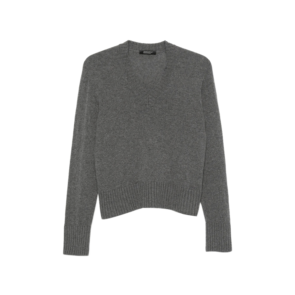 Aragona Cashmere V-neck Ribbed-trim Sweater