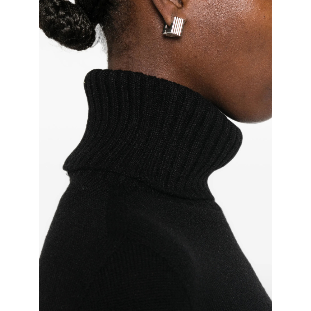 Roll-Neck Ribbed-Trim Sweater