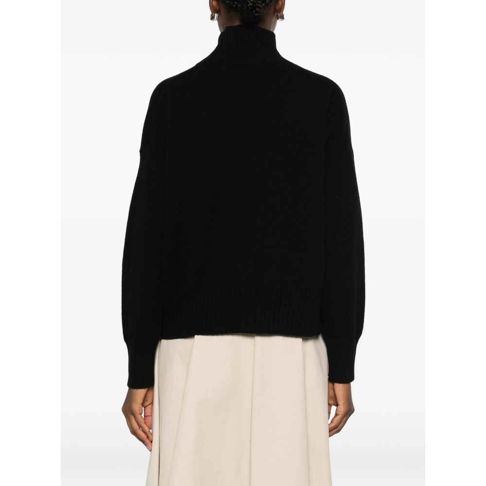 Roll-Neck Ribbed-Trim Sweater