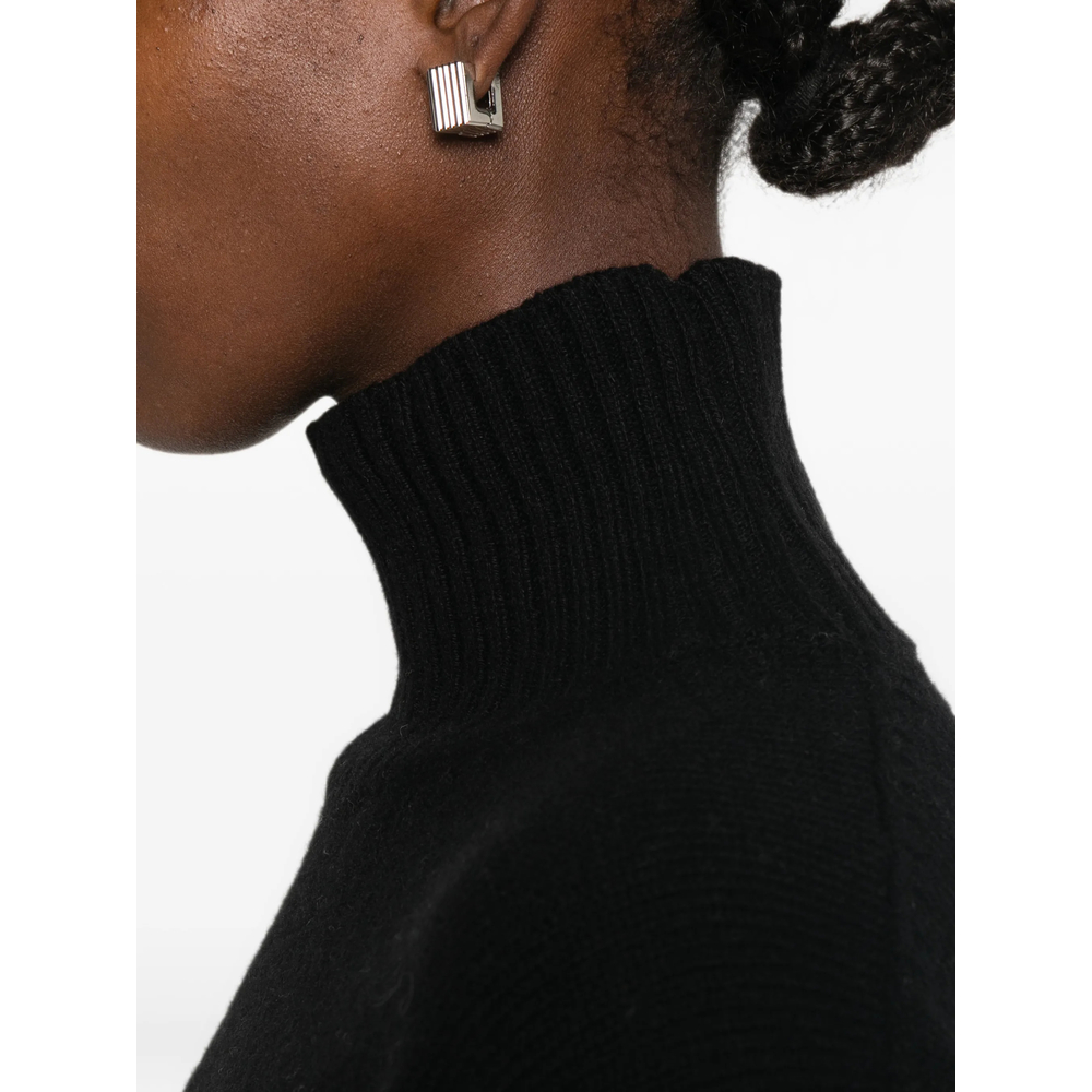 Roll-Neck Ribbed-Trim Sweater