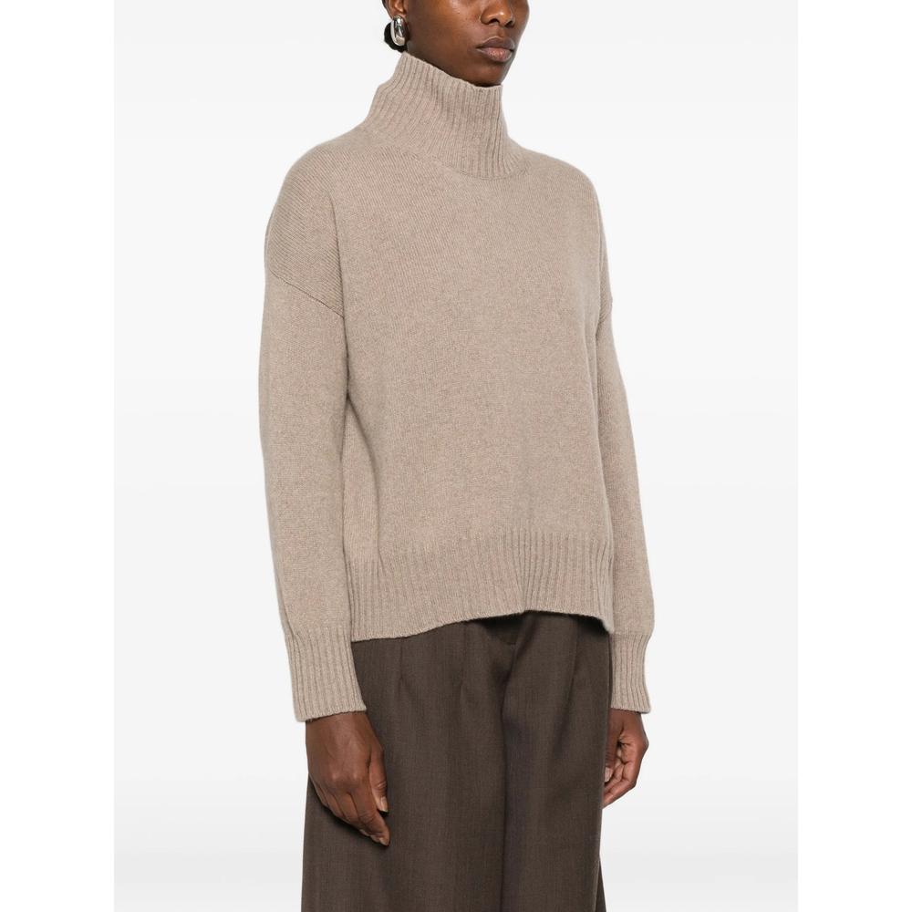Turtleneck Ribbed-Trim Sweater