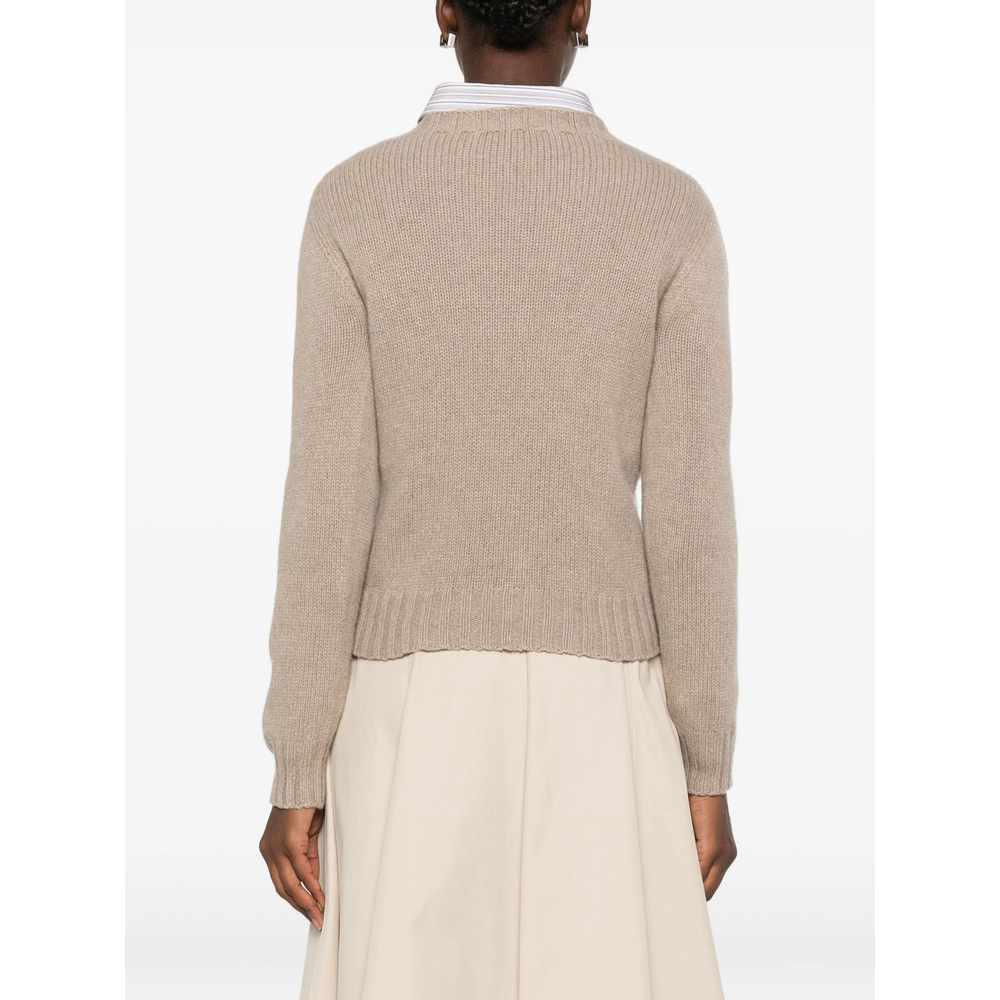Long-Sleeve Ribbed-Knit Sweater