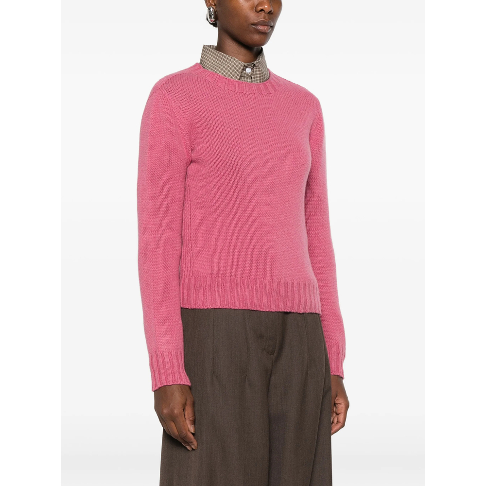 Ribbed-Knit Crew-Neck Sweater