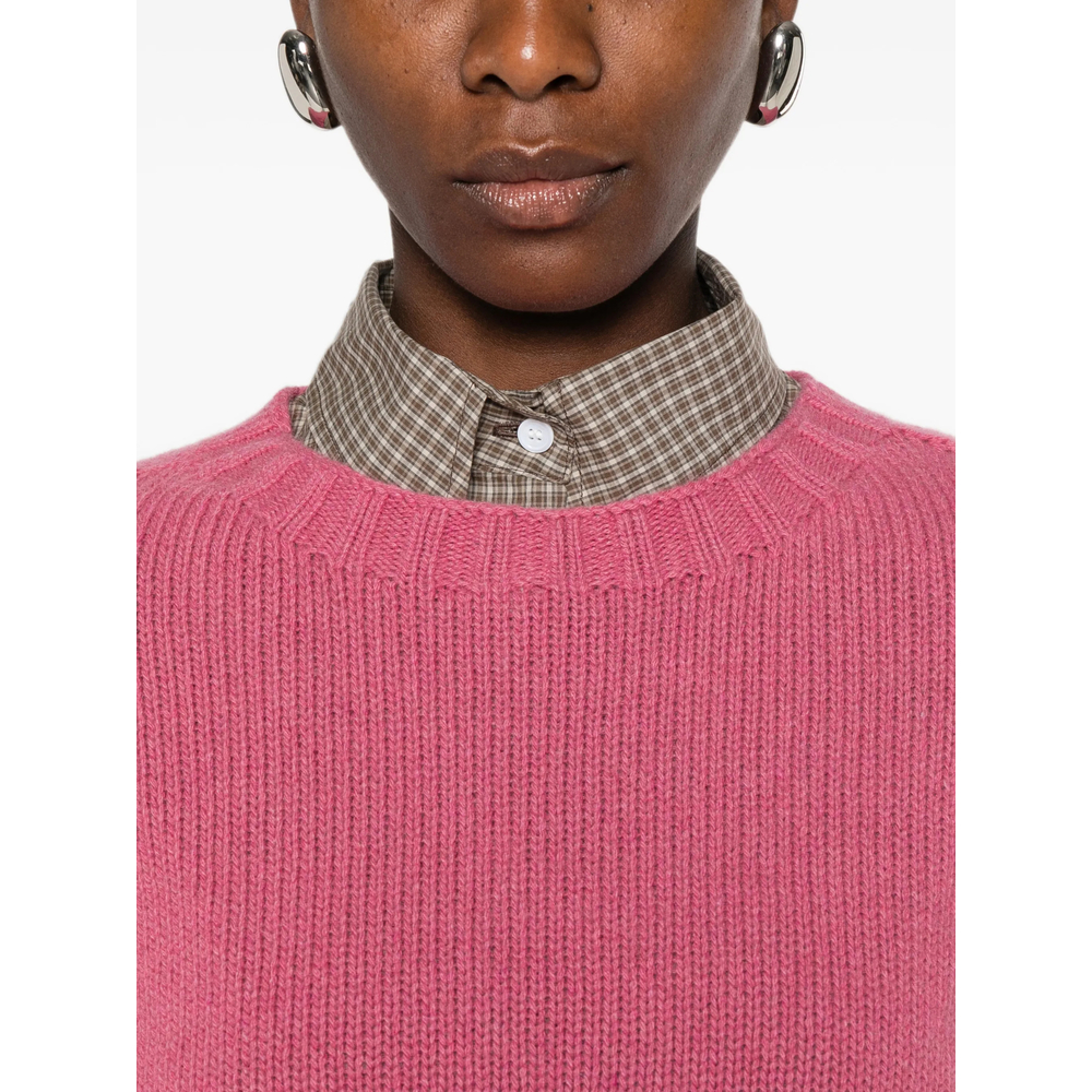 Ribbed-Knit Crew-Neck Sweater