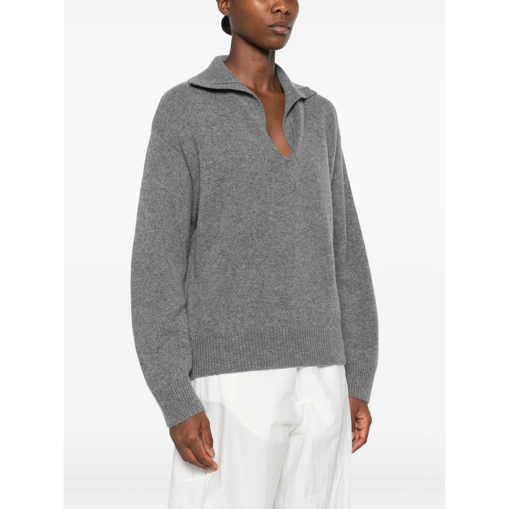 Spread-Collar Sweater