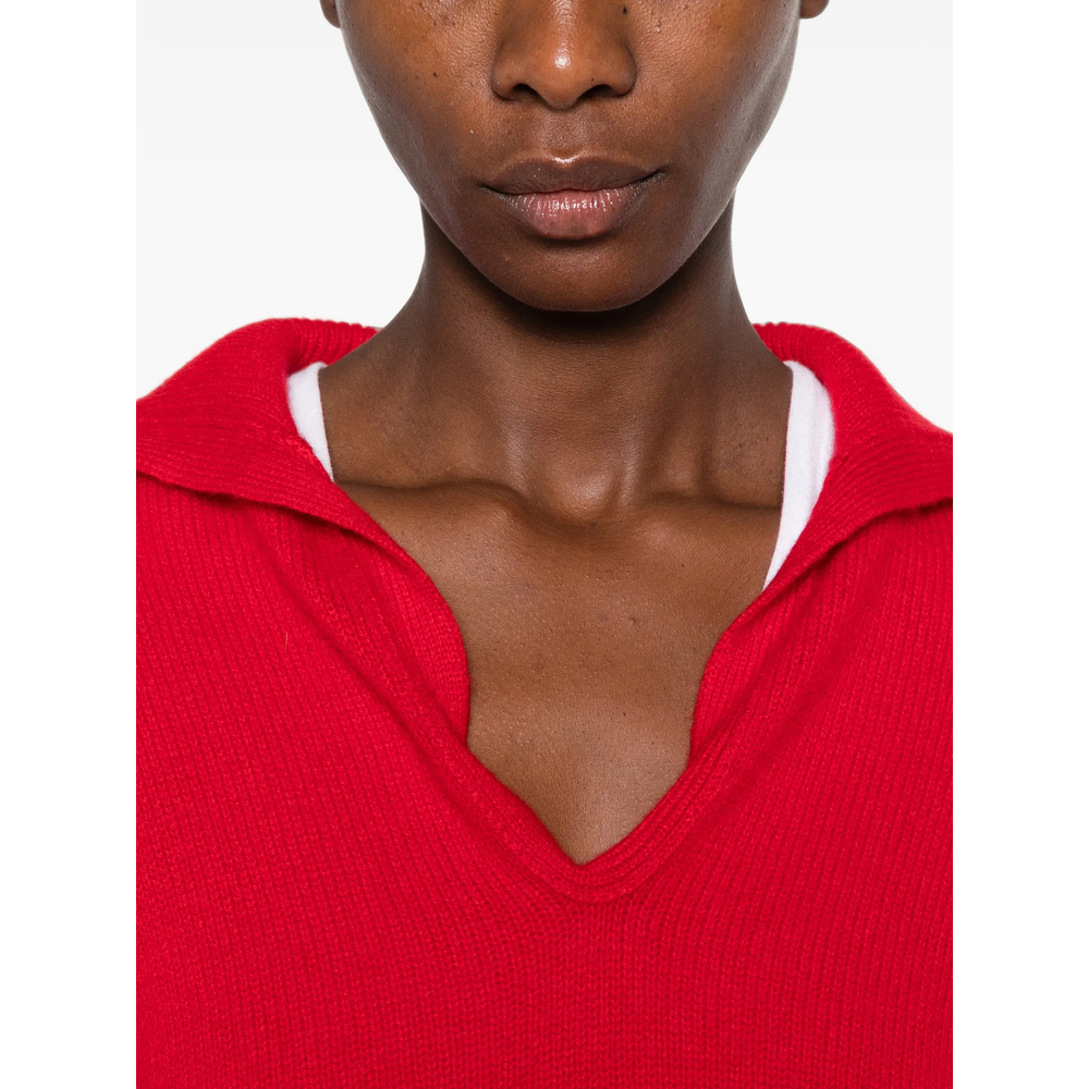Spread-Collar Sweater