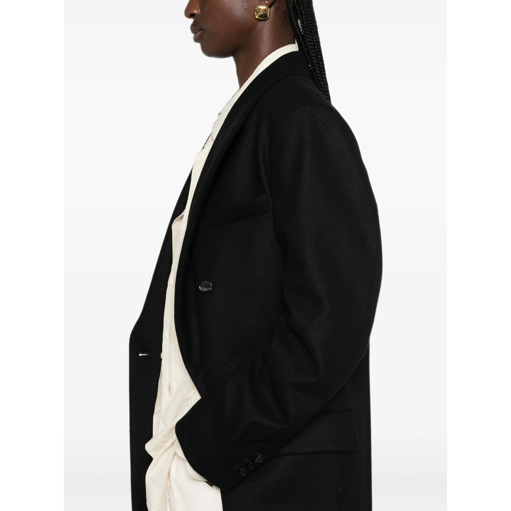 Double-Breasted Peak-Lapels Coat