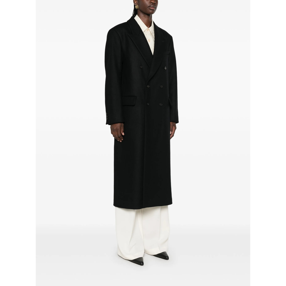 Double-Breasted Peak-Lapels Coat