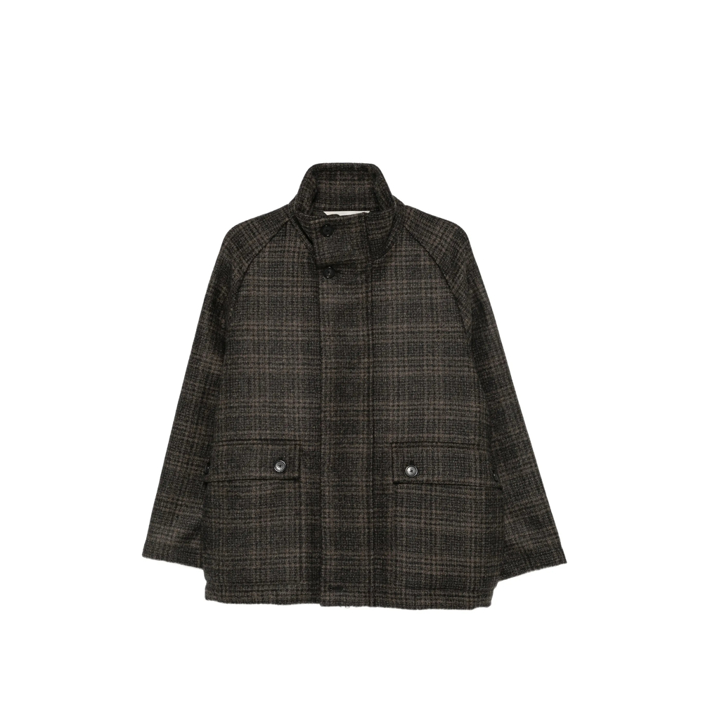 Long-Sleeve Checked Jacket