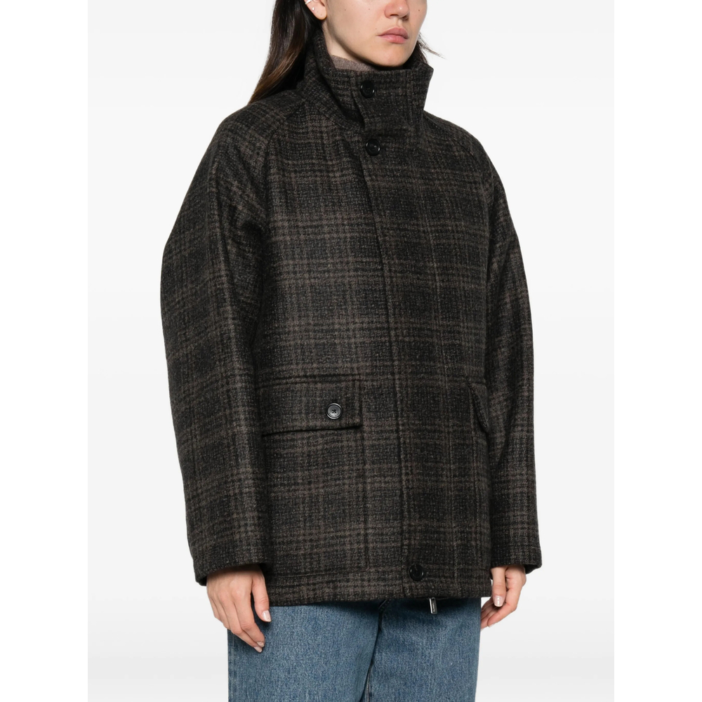 Long-Sleeve Checked Jacket