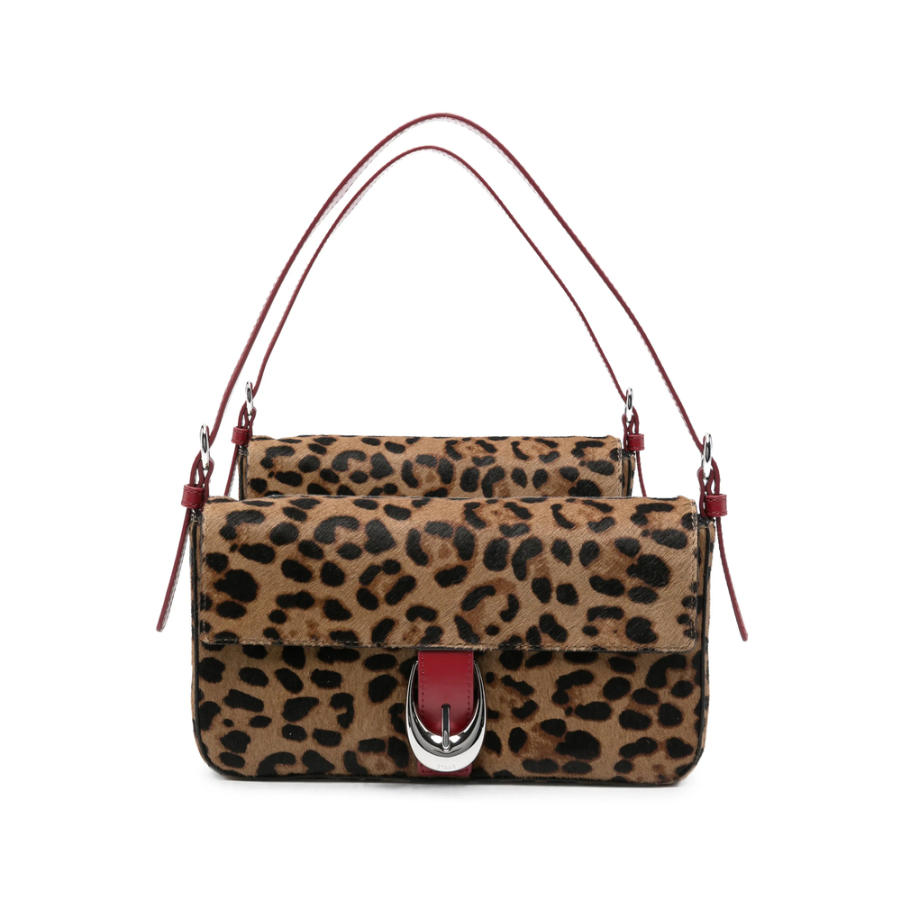 Staud Leopard-pattern Leather Shoulder Bag
