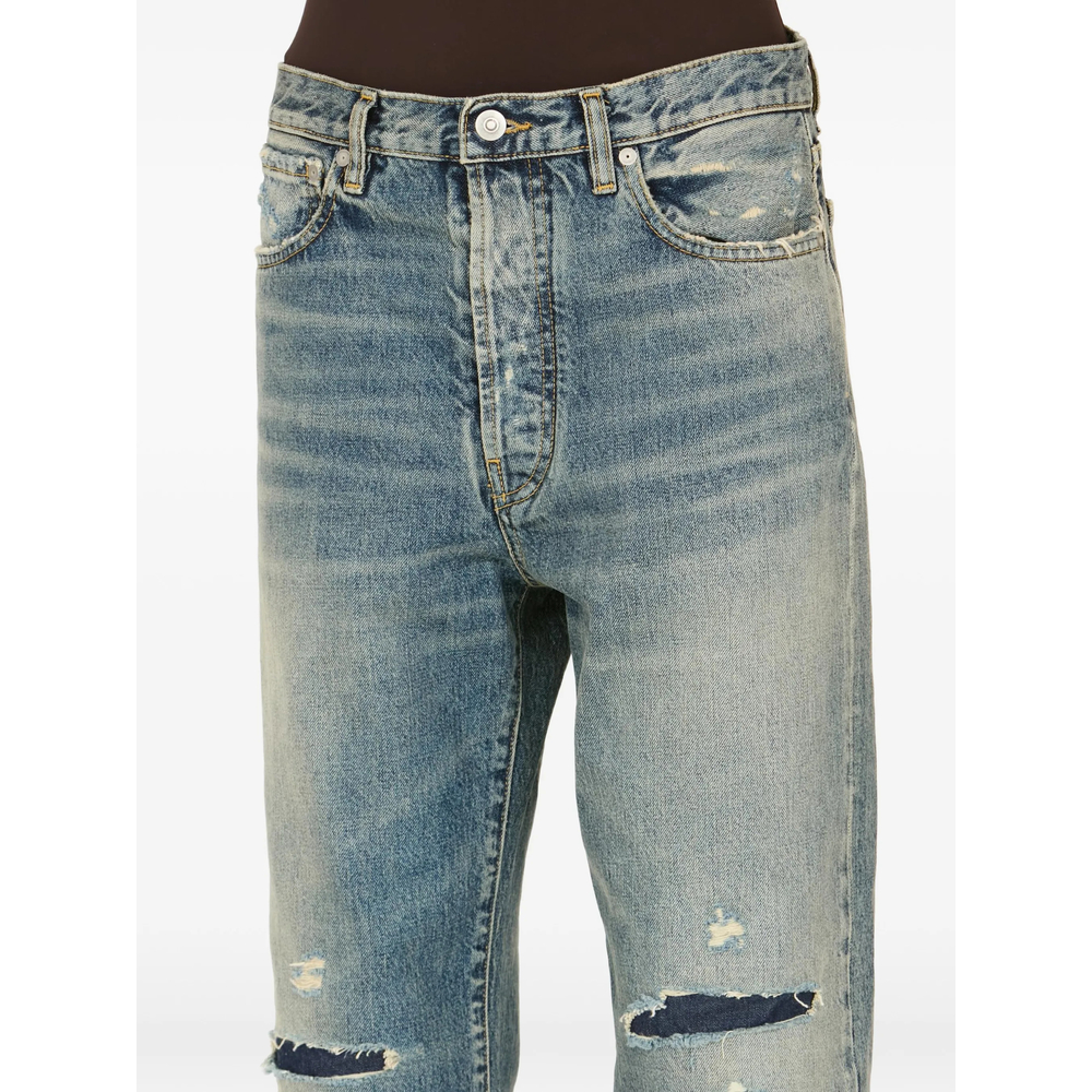 Distressed Patchwork Jeans