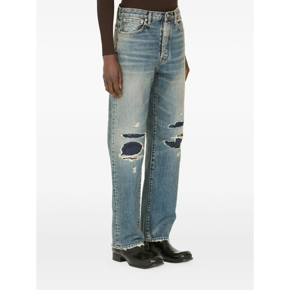 Distressed Patchwork Jeans
