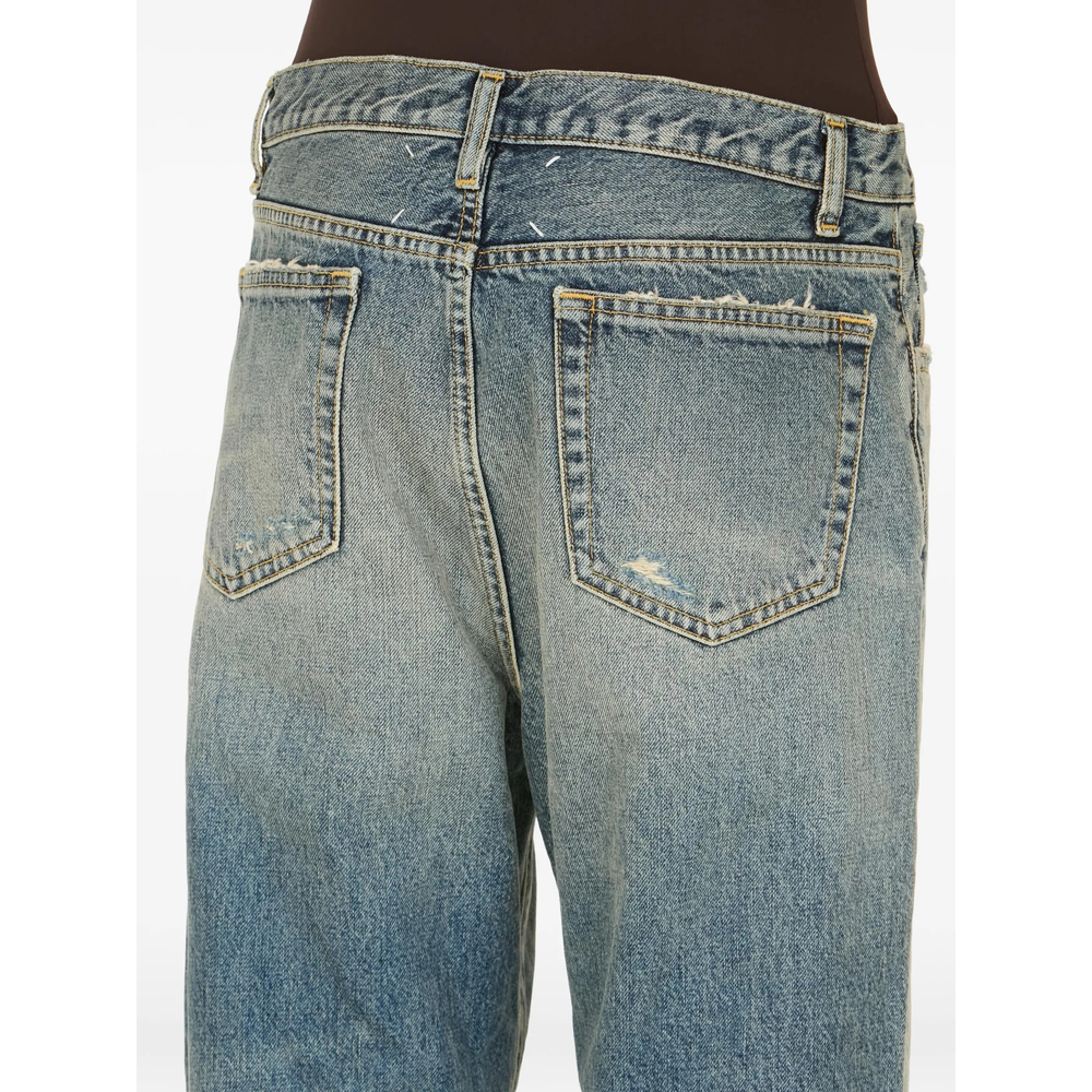 Distressed Patchwork Jeans