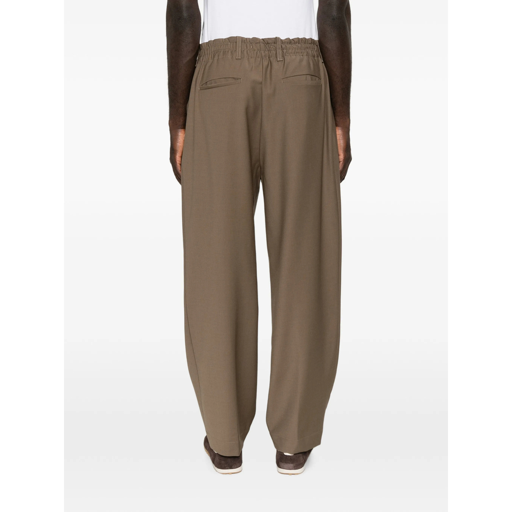 Pleated-Front Straight-Leg Trousers