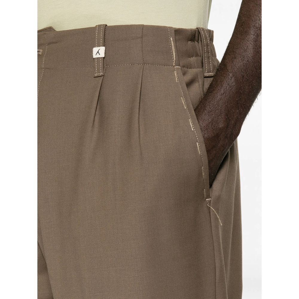 Pleated-Front Straight-Leg Trousers