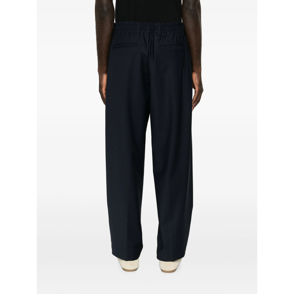 Pleated-Front Wide-Leg Trousers