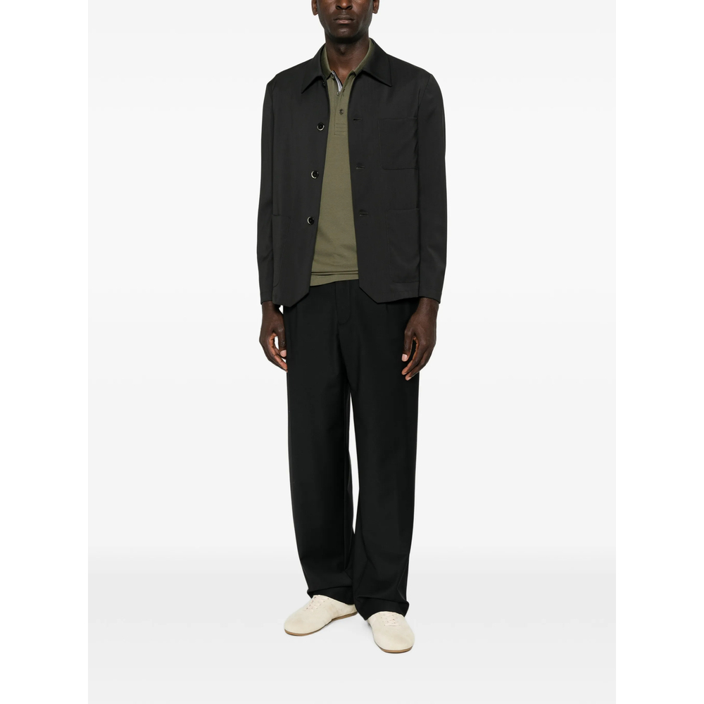 Pleated-Front Straight-Leg Trousers