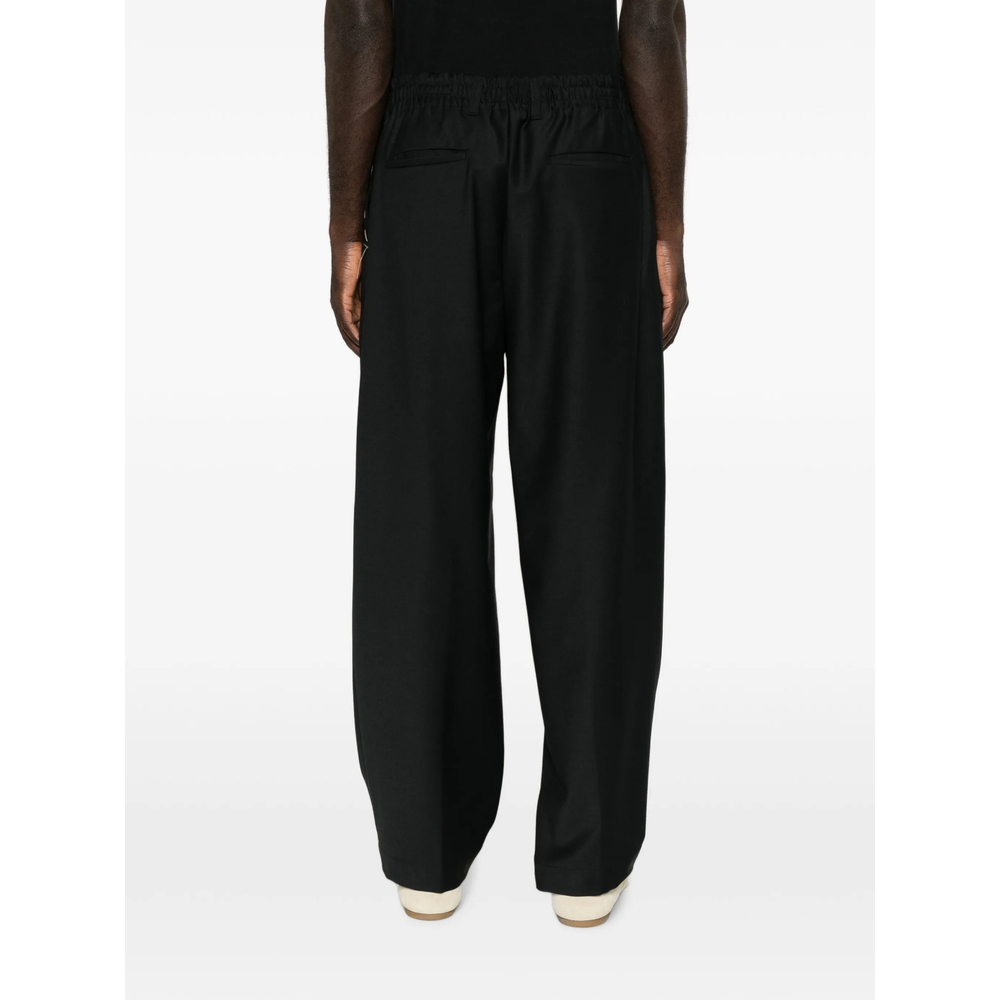Pleated-Front Straight-Leg Trousers