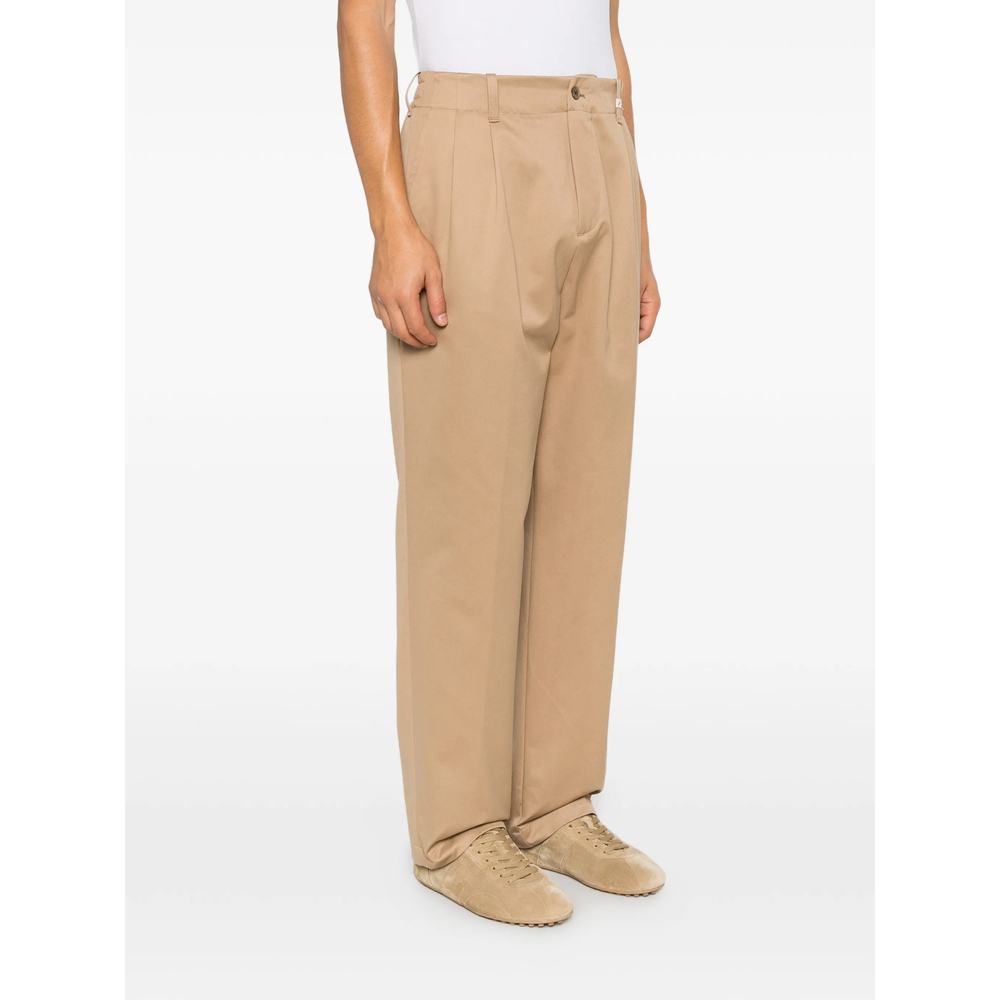 Pleated Straight-Leg Trousers