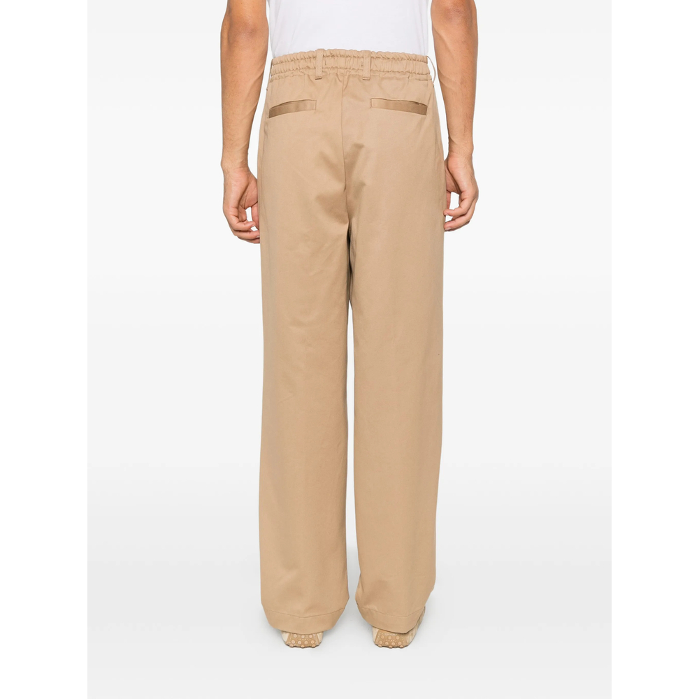 Pleated Straight-Leg Trousers