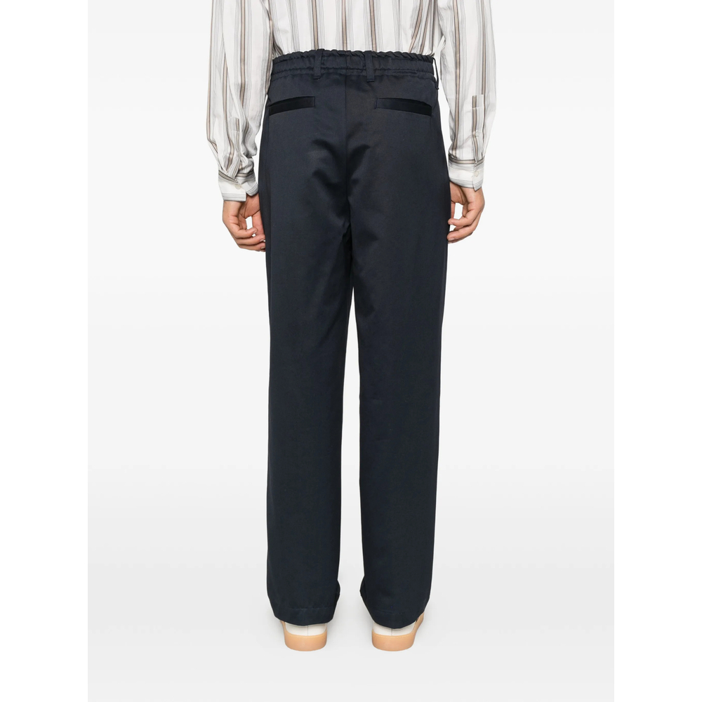 Pleated Straight-Leg Trousers