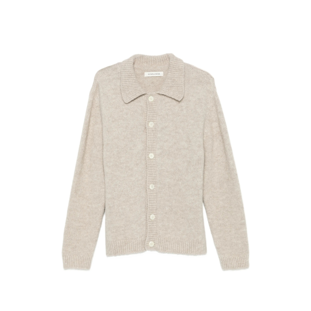 Sunflower Button-up Collared Sweater