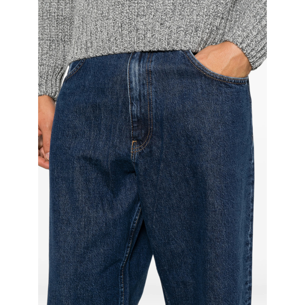 Super Wide Logo-Patch Jeans