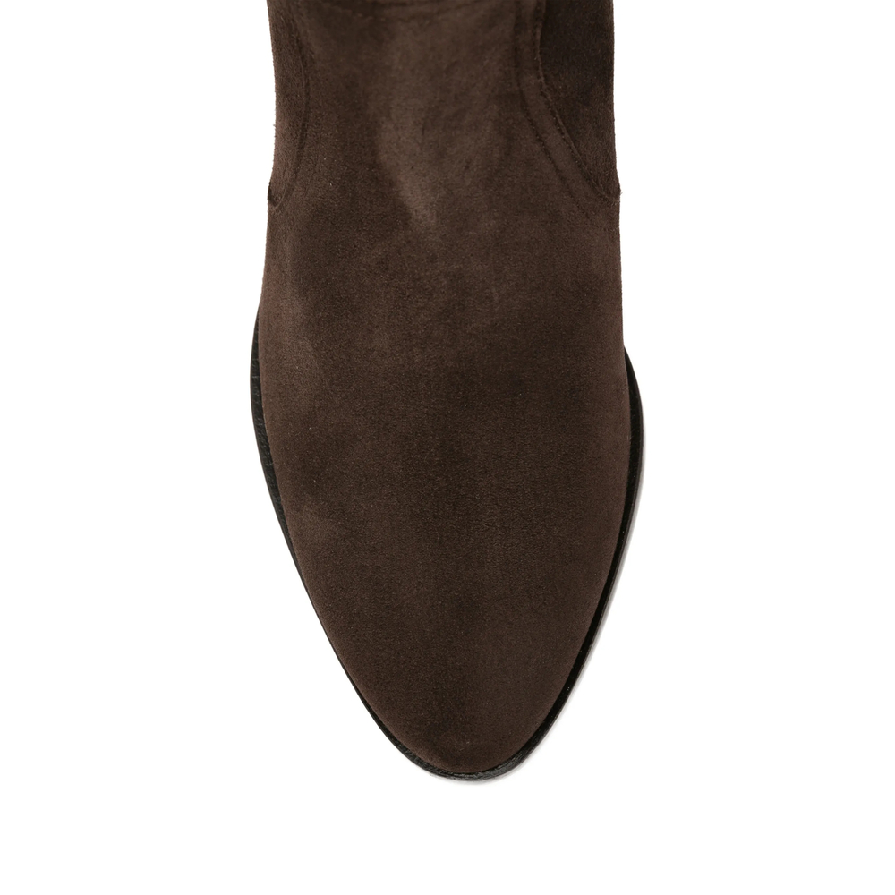 Embroidered Suede Boots