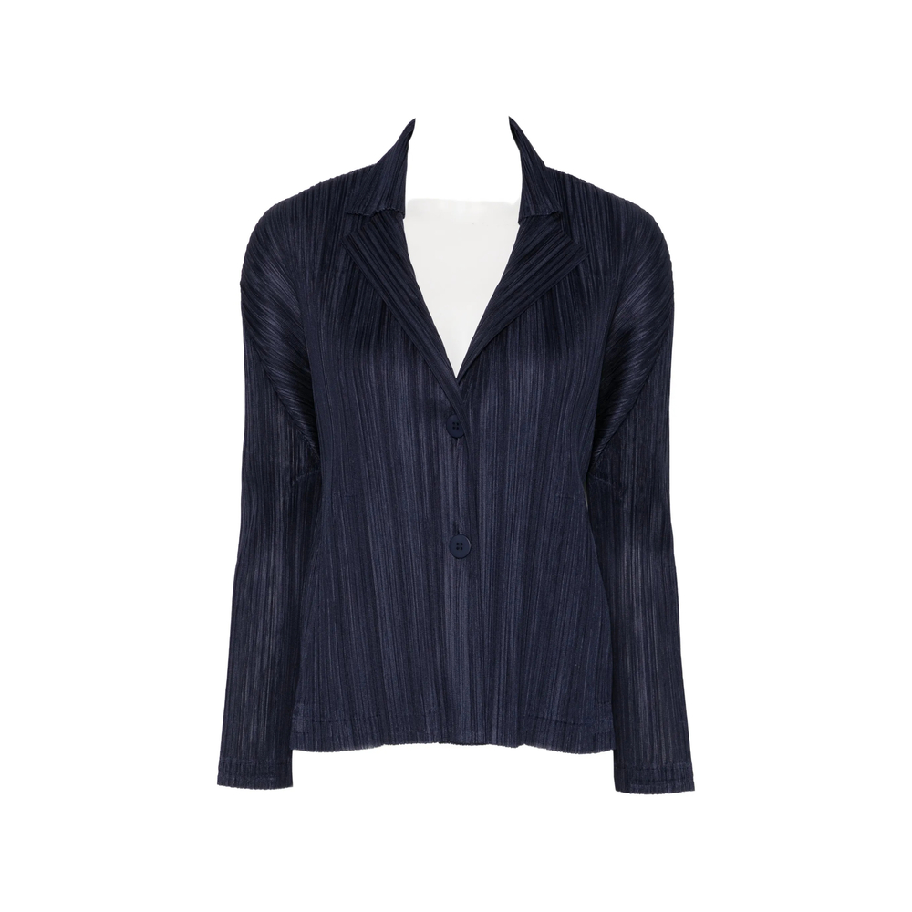 Pleats Please Issey Miyake Pleated Notch-lapel Jacket