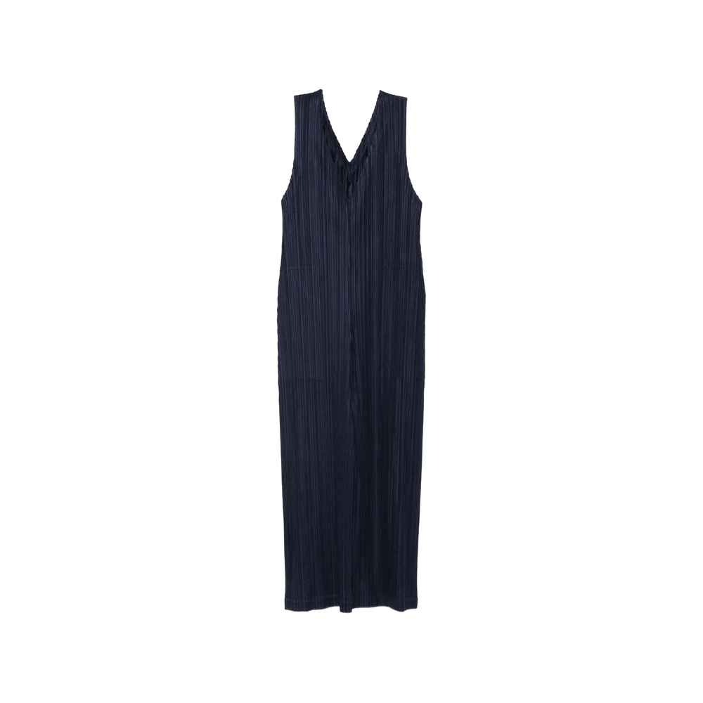 Pleats Please Issey Miyake Pleated V-neck Jumpsuit
