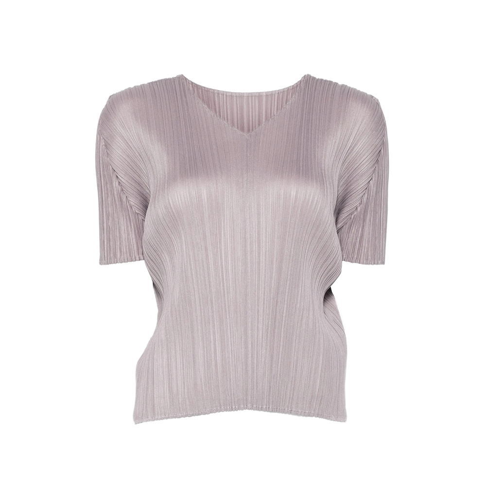 Pleats Please Issey Miyake Pleated V-neck T-shirt