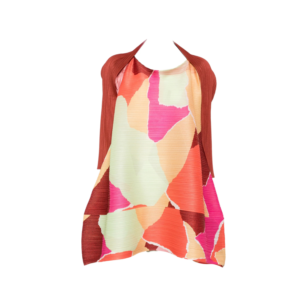 Pleats Please Issey Miyake Abstract-print Pleated Dress