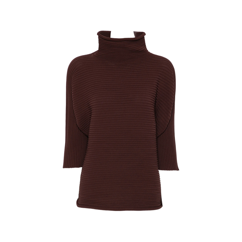 Pleats Please Issey Miyake Horizontal-pleated High-neck Top